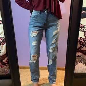 High Waisted Altard State Mom Jeans Distressed